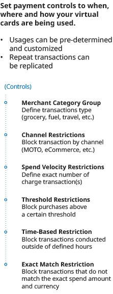 set payment controls